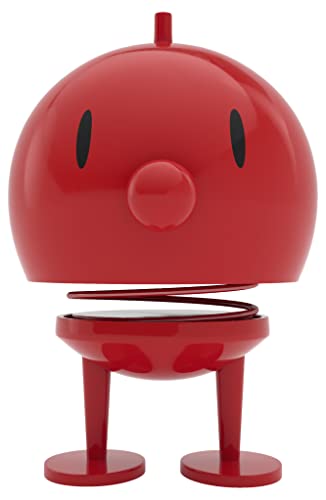 Hoptimist Mega Bumble Boy, Home Decor Ornament - Danish Design, Plastic W/Metal Spring, X-Large - Creates Cheerful Movement- (Red) - style: Bumble Boy