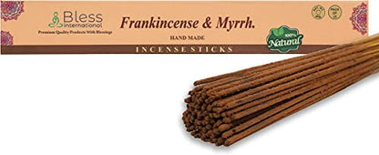 Bless-Organic-Frankincense-and-Myrrh 100%-Natural-Handmade-Incense-Sticks - color: Frankincense & Myrrh, size: 25 Sticks (1.4 OZ/40 GM)