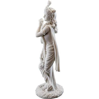 Top Collection Krishna Statue- Hindu God of Love and Divine Joy Sculpture in Premium White Marble Finish- 10-Inch Collectible Figurine