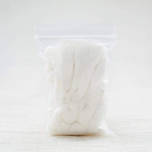 Japanese Organic Cotton Sliver 13 Feets 100% Organic Unbleached [Made in Japan] (4 Packs) - size: 13 feet (Pack of 4)