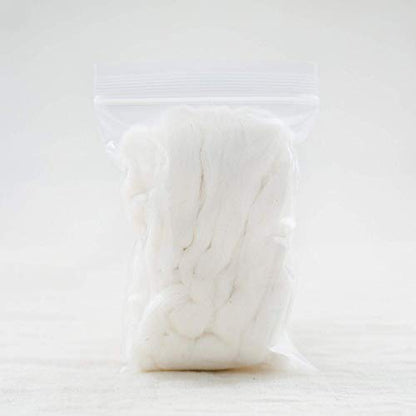 Japanese Organic Cotton Sliver 13 Feets 100% Organic Unbleached [Made in Japan] (4 Packs) - size: 13 feet (Pack of 4)