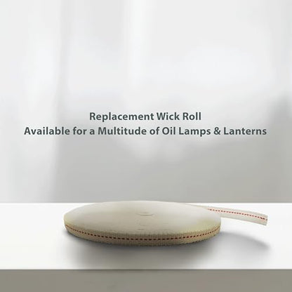 Light of Mine - 3/8" Inch 33' Foot, 100% Cotton Flat Wick - 2 Pack for Paraffin Oil, Kerosene Based Lanterns, and Oil Lamps with Genuine Red Stitch (3/8" - 33' Roll, 2pk) - size: 3/8" 33 foot - 2 Pack