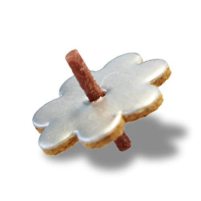 Ner Mitzvah Flower Shaped Floating Wicks - 50 Count (Approx.), Cotton Wicks and Cork Disc Holders for Oil Cups - Bonus Wick Removal Tweezers - size: 1 Pack