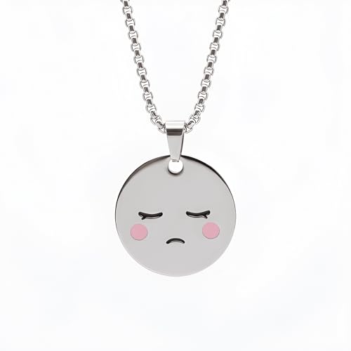 1" Stainless Steel Necklace Charms | Third Eye Vision | Peace Symbol | Finding Your Self | Yin & Yang | Moon Cat | Turtle Power | Flower of Life | | OM | Mystical Spiritual Protection, for Men & Women - style: Radiant Smile Silver