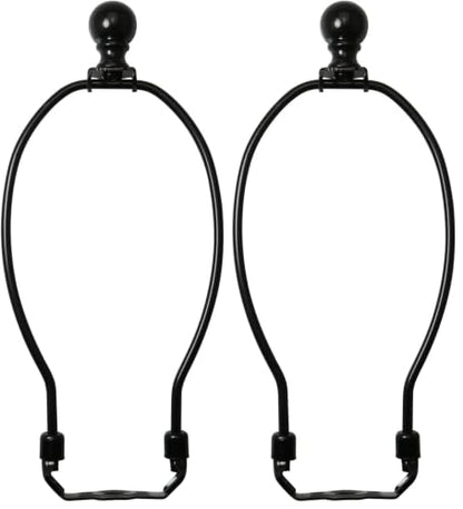 10 Inch Lamp Harp Holder with 1-1/2 Inch Lamp Finial Oil Rubbed Black Steel Ball Knob Lamp Shade Finial for Table and Floor Lamps, Black (Pack of 2) - size: 10 Inch (Pack of 2)
