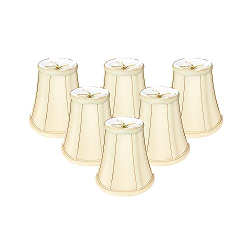 Royal Designs, Inc. BSO-704FC-6BG-6 True Bell Basic Lamp Shade with Flame Clip, 3.5 x 6 x 6.25, Beige, 6-Pack - color: Beige - 6 Pack, size: 3.5 x 6 x 6.25 (Flame Clip)