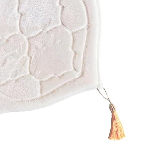 JE JOUE Prayer Rug Muslim Mat Islamic - Thickening Sponge Muslim Rug for Men Women Eid Travel Ramadan, Soft Luxury Great for Knees and Forehead （Milk White） - color: Milk White