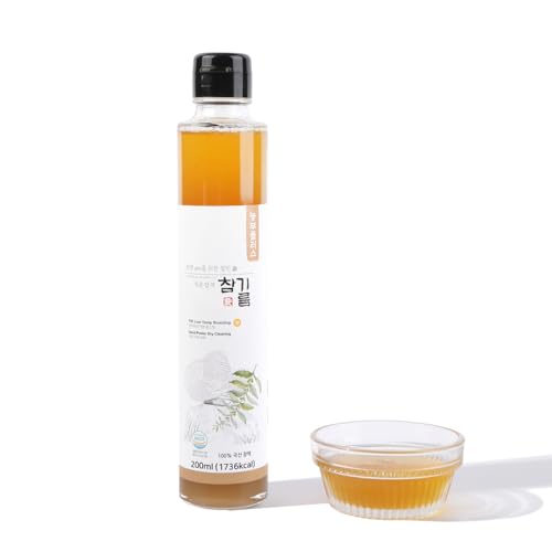 NONGBU PLUS Light Roasted Sesame Oil, 6.76 Fl Oz (200ml), 100% Pure Sesame Seed Oil, Korean-Style Toasted, Rich and Nutty Flavor