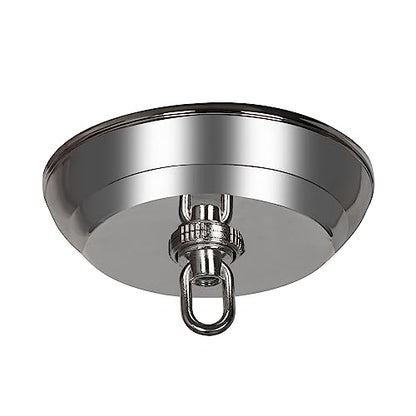 10 Feet Heavy Duty Silver Chain with 5" Light Canopy Kit for Chandelier, Swag Light Kit Light Fixture Mounting Bracket for Hanging Light,L0020 - color: Silver 10 Ft Chain with 5" Canopy