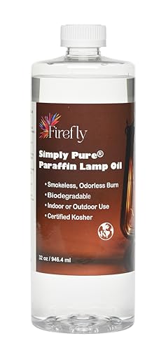 Firefly - Paraffin Lamp Oil 32 oz - Smokeless Indoor Fuel - color: Pure, size: 32 Ounces