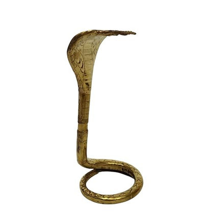 Brass Lord Shiva Sheshnaag Maharaj Idol | 11" Inch Handcrafted Shiva Nagaraj Naag Devta Statue | Divine Brass Sheshnaag Maharaj Murti for Temple, Pooja, Home Décor & Spiritual Gift Showpiece