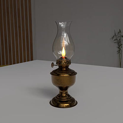 Ciata Oil Lamp, Glass, Victorian Hurricane Chimney Lamp Globe Replacement, 8-1/2 Inch Handblown Clear Glass Chimney Lamp Shade with 3 Inch Fitter and 4 Inch Bulge - 2 Pack - color: Clear - 2 Pack, size: 3 Inch - 8-1/2 Inch