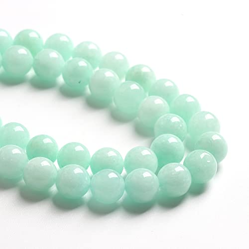 6MM 60PCS Natural Stone Amazonite Chalcedony Loose Beads for Jewelry Making DIY Bracelet Necklace 1 Strand - color: Amazonite Chalcedony, size: 6mm