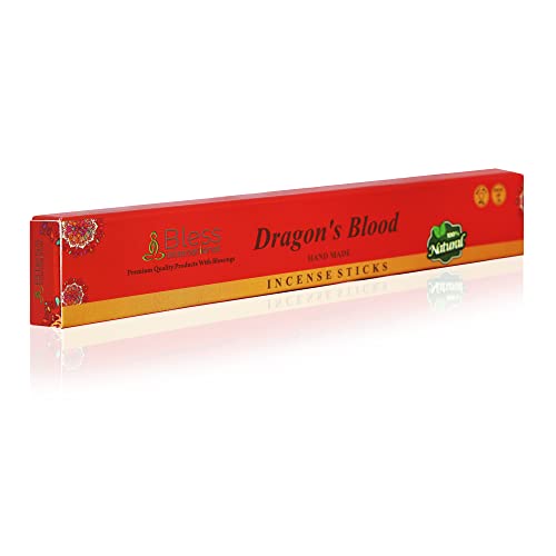 Bless-Organic-Dragons-Blood 100%-Natural-Handmade-Incense-Sticks - color: Dragons Blood, size: 25 Sticks (1.4 OZ/40 GM)