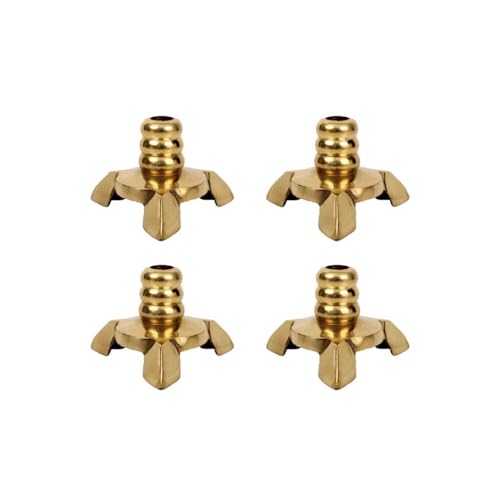 Putrika Traditional Handicrafted Brass Wick Holder|Thiri Stand|Batti Stan |Wick Sustainer Candle Wick Holder|Cotton Wick Holder for Pooja Fits in All Type Diyas - Wick Holder (Big, 4)