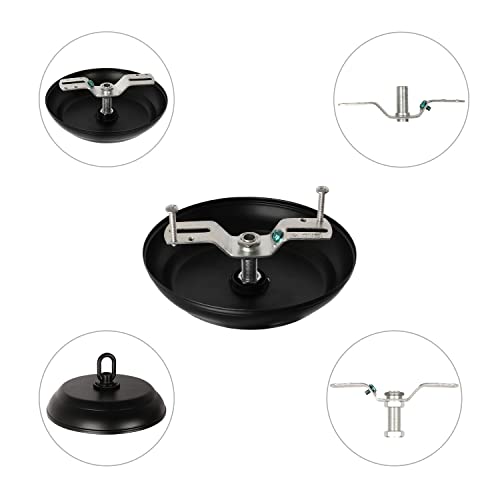 10 Feet Heavy Duty Black Chain with 5" Light Canopy Kit for Chandelier, Swag Light Kit Light Fixture Mounting Bracket for Hanging Light - color: Black 10 Ft Chain with 5" Canopy