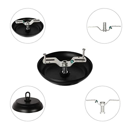 10 Feet Heavy Duty Black Chain with 5" Light Canopy Kit for Chandelier, Swag Light Kit Light Fixture Mounting Bracket for Hanging Light - color: Black 10 Ft Chain with 5" Canopy