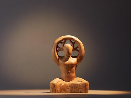 Horned God & Spiral Goddess Statue - Triple Goddess Figurine, Hecate, Cernunnos, Pan, Gaelic, Wicca Pagan Witchcraft Altar Decor, Unique Home Art (Horned God)