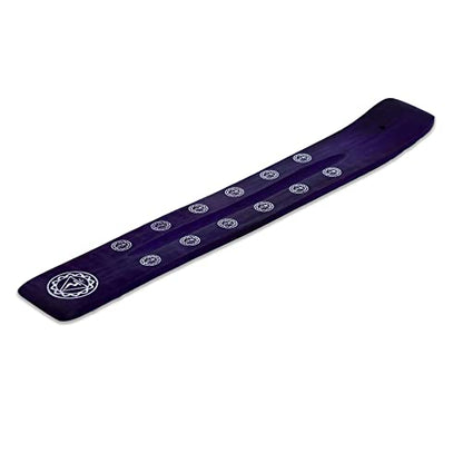 Bless-International Traditional-Handmade-Burner Wooden-Incense-Stick-Holder Ash-Catcher-Stand for-Aromatherapy-Meditation-Yoga (Heavens Blue) 10 Inches, Pack of 1 - color: Heavens Blue,10 Inch, size: One Holder