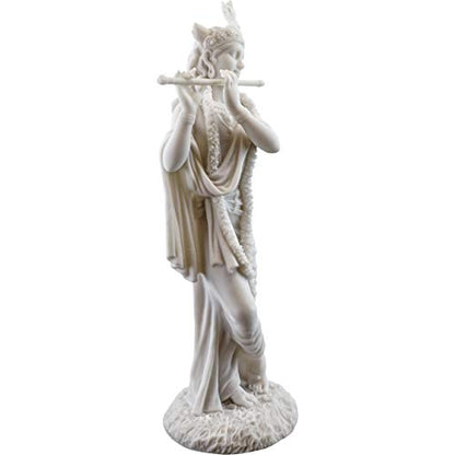 Top Collection Krishna Statue- Hindu God of Love and Divine Joy Sculpture in Premium White Marble Finish- 10-Inch Collectible Figurine