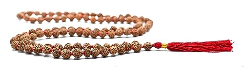 Amazing Gemstone 108 Beads Handmade Mala (Knotted, Rudraksha) - color: Rudraksha, style: Knotted