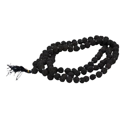 6mm Lab Certified Rudraksha Mala 108+1 Beads – Natural 5 Mukhi Panchmukhi Rudraksha Necklace for Meditation, Yoga & Daily Wear, Handcrafted Bead Mala for Men & Women