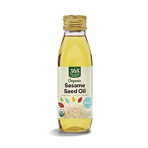 365 by Whole Foods Market, Organic Sesame Seed Oil, 8.4 FZ - size: 8.4 Fl Oz (Pack of 1)