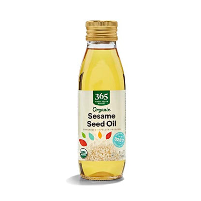 365 by Whole Foods Market, Organic Sesame Seed Oil, 8.4 FZ - size: 8.4 Fl Oz (Pack of 1)