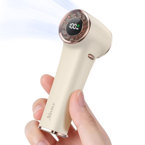 Mini Personal Fan, 3.4 Oz Ultra Lightweight 20000RPM Turbo Fan - color: Beige