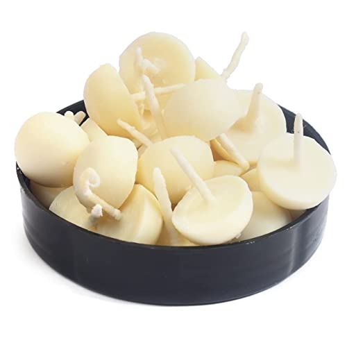 Pure Ghee Diya Wicks | Upto 60 MIn Burning Time | for puja Housewarming Diwali Celebrations Party | Festival Lights Birthday Decorations | Jasmine Mogra Chandan Rose | (Jasmine, 10)