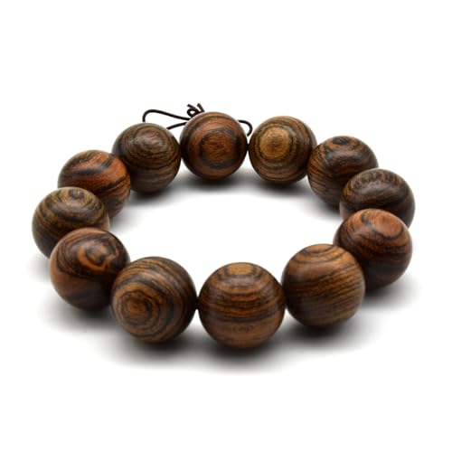 Zen Dear Unisex Natural Tigerwood Mala Beads Buddhist Prayer Bracelet Link Wrist Necklace Chain Beads - style: 20mm 12 beads