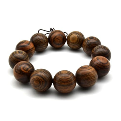 Zen Dear Unisex Natural Tigerwood Mala Beads Buddhist Prayer Bracelet Link Wrist Necklace Chain Beads - style: 20mm 12 beads