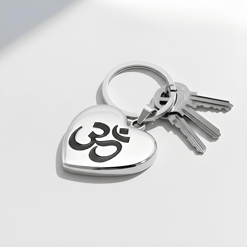 1" Stainless Steel Necklace Charms | Third Eye Vision | Peace Symbol | Finding Your Self | Yin & Yang | Moon Cat | Turtle Power | Flower of Life | | OM | Mystical Spiritual Protection, for Men & Women - style: OM Heart Silver