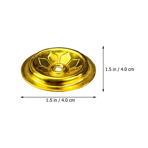 DOITOOL Floating Wick Holders for Oil Lamps: 9PCS Aluminum Round Floating Wick Holder Oil Lamp Disc Holder Candle Float Stand Rack for Home Temple Buddhist Supplies - 1.5inch