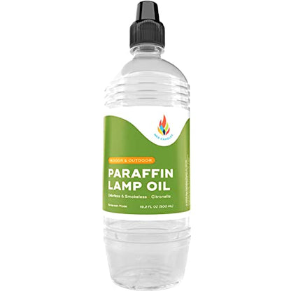 The Dreidel Company Citronella Liquid Paraffin Lamp Oil - Smokeless, Ultra Clean Burning Fuel for Indoor and Outdoor Use (1 Liter Bottle) - size: 1 Liter Bottle