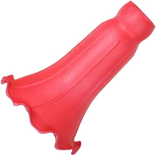 Bieye LS97 Lily Flower Blown Glass Lampshade (Red, Opening I.D. 1.26" x O.D. 1.5") - color: Red, size: Large I.D. 1.26" x O.D. 1.5"