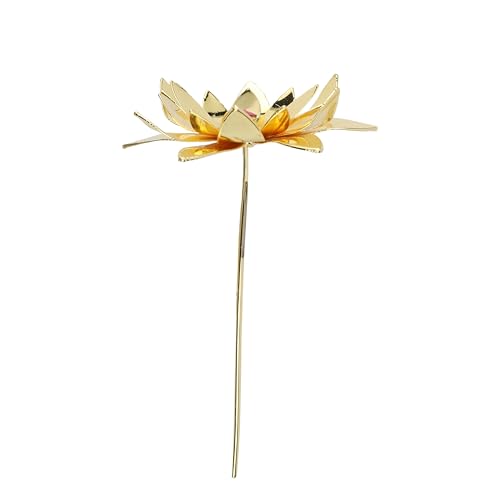 Jaswand Brass Flowers for Ganesha God Idol Statue Puja Accessory-1.5"