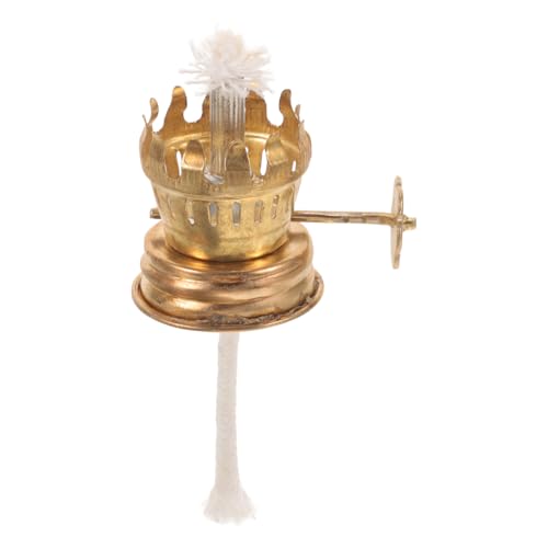 Healifty Kerosene Lamp Regulator Metal Oil Lamp Burner Accessory Desktop Kerosene Parts Replacement Wick Holder for Vintage Oil Lamps DIY Lantern Repairs 1.57 X 1.37 X 0.98 in
