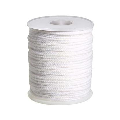 1 Roll 200Feet(61M) Organic Cotton DIY Natural Candle Braided Wicks Twine String Spools Rope for Candle DIY and Candle Making