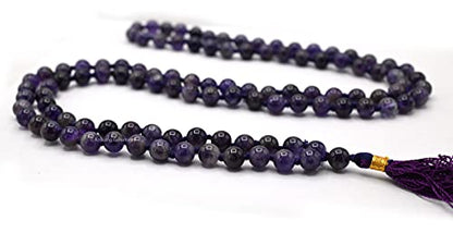 Amazing Gemstone Amethyst Mala - Knotted - color: Amethyst, style: Knotted