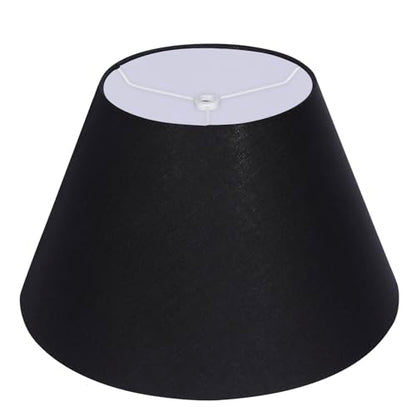 ALUCSET Lamp Shades, 7x13x7.8'' inch Replacement Lampshades for Table Lamps - color: Black Fabric