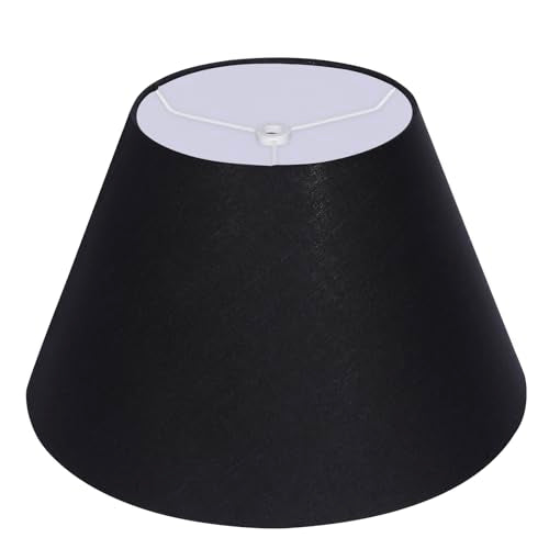 ALUCSET Lamp Shades, 7x13x7.8'' inch Replacement Lampshades for Table Lamps - color: Black Fabric