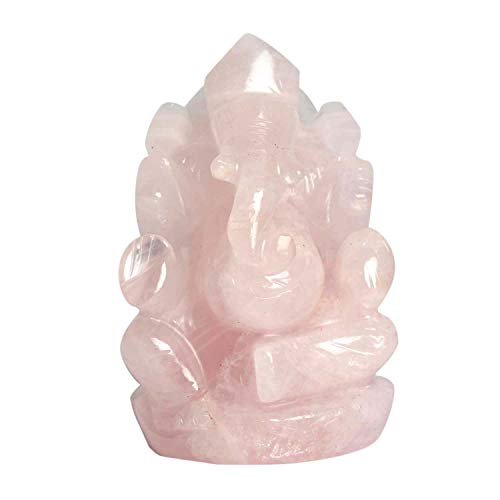 Carved Rose Quartz Ganesha Statue Approximately 400-500 Ct Ganesha Statue, Ganesha Idol, Ganesha Statue for Good Luck