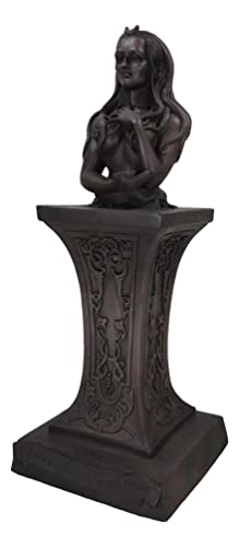 Ebros Neopaganism Wiccan Primary Deity Statue Featuring The Feminine Crescent Moon Triple Goddess Busts On Pedestal Figurine Wicca Home Decor(Feminine Crescent Crowned Celestial Moon Triple Goddess) - color: Feminine Crescent Crowned Celestial Moon Triple