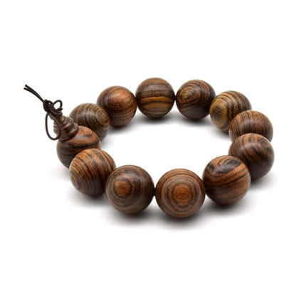 Zen Dear Unisex Natural Tigerwood Mala Beads Buddhist Prayer Bracelet Link Wrist Necklace Chain Beads - style: 20mm 12 beads