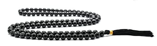 Amazing Gemstone Black Tourmaline Mala Beads - 108 Prayer Beads for Meditation and Mindfulness Practice, Handcrafted Mala Beads with Natural Gemstones for Spiritual Healing and Relaxation(Plain) - color: Black Tourmaline, style: Plain
