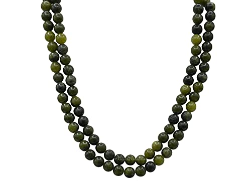 Green Jade Mala Beads - 108 Prayer Beads for Meditation, Plain - color: Green Jade, style: Plain