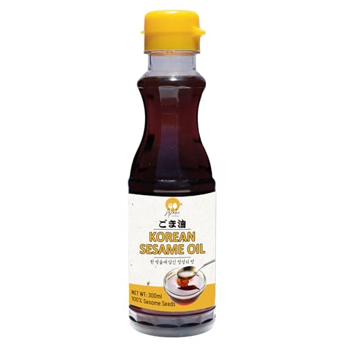 Asiatic Dishes Korean Toasted Sesame Seed Oil for Cooking, 10.14 fl oz