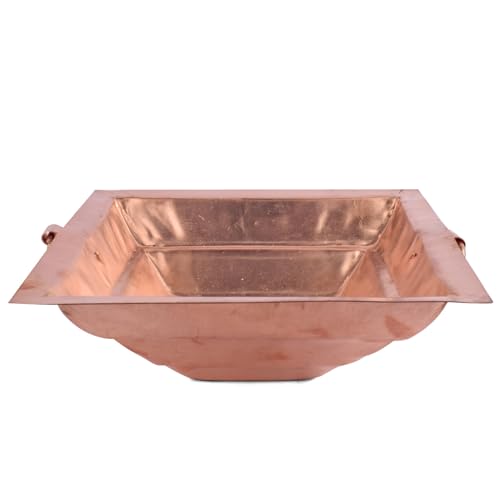 SATVIK Copper Hawan Kund for Pooja l Sacred Copper Havan Kund for Indian Ritualsl Yajnas & Fire Sacrifice l Traditional Puja Essential for Prosperity