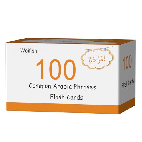 100 Essential Arabic Phrases Flash Cards for Adults - Learn Arabic Phrases for Beginners with Durable & Portable Flashcards